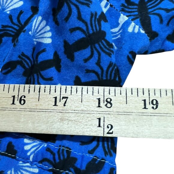 Echo‎ Crab Print Swim Cover Kaftan Dress New England Coastal Preppy Size Medium - Picture 5 of 6